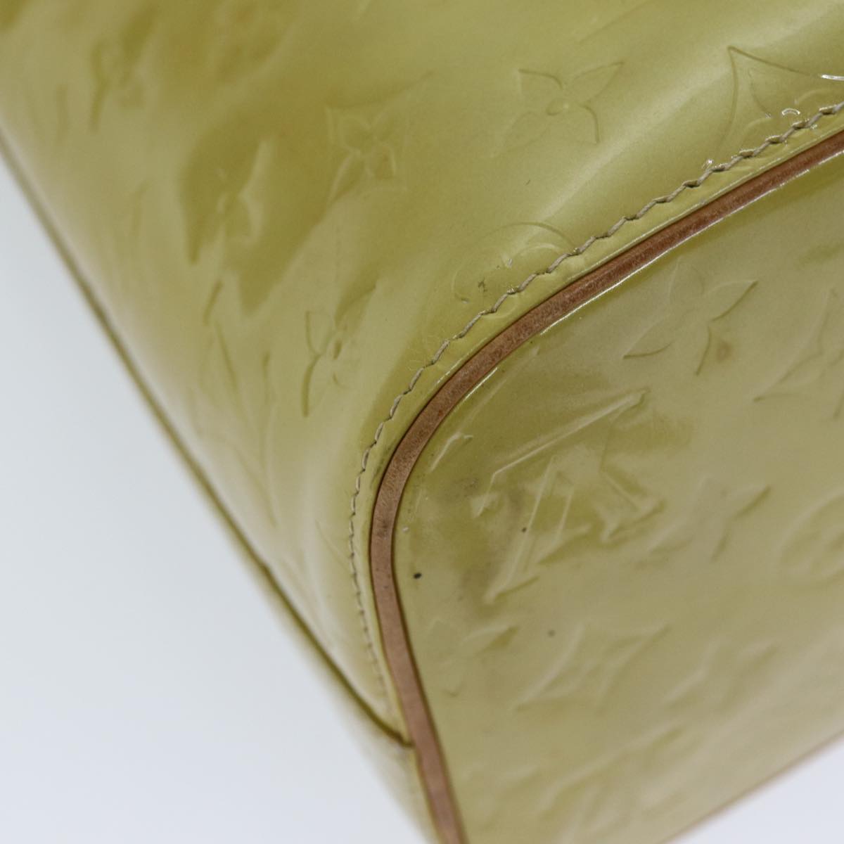 LOUIS VUITTON Monogram Vernis Houston Hand Bag Beige M91004 LV tb1093