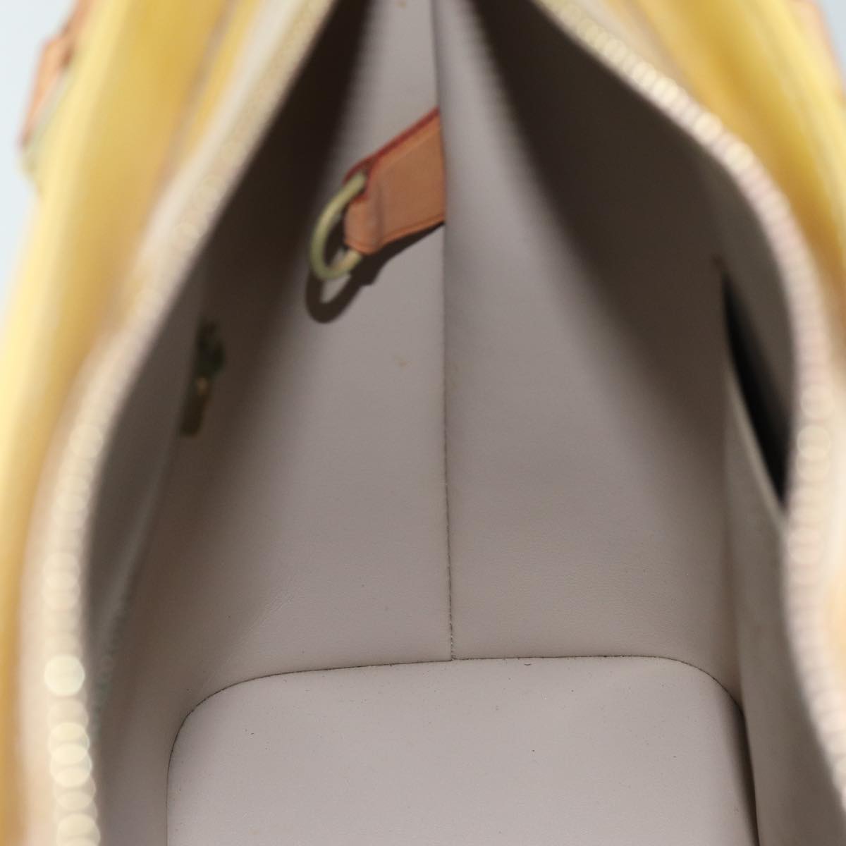 LOUIS VUITTON Monogram Vernis Houston Hand Bag Beige M91004 LV tb1093