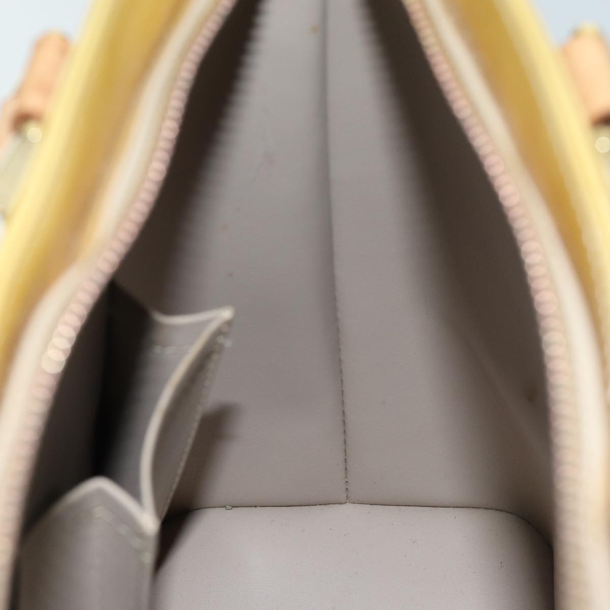 LOUIS VUITTON Monogram Vernis Houston Hand Bag Beige M91004 LV tb1093