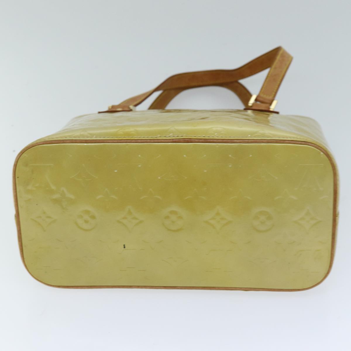 LOUIS VUITTON Monogram Vernis Houston Hand Bag Beige M91004 LV tb1093