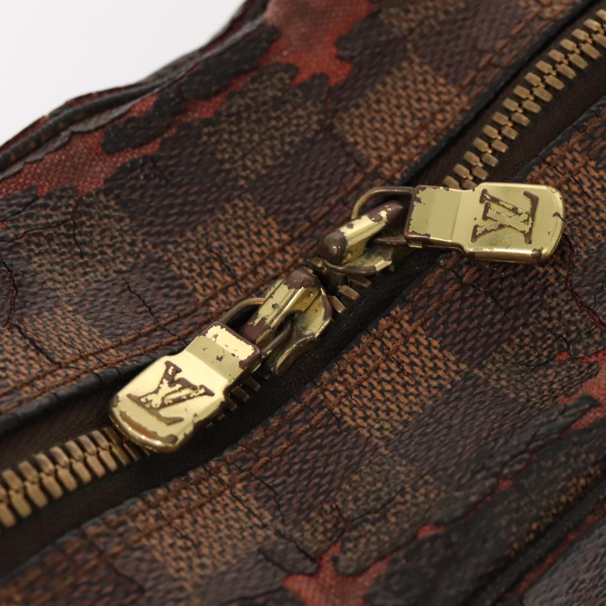 LOUIS VUITTON Damier Ebene Naviglio Shoulder Bag N45255 LV tb1118