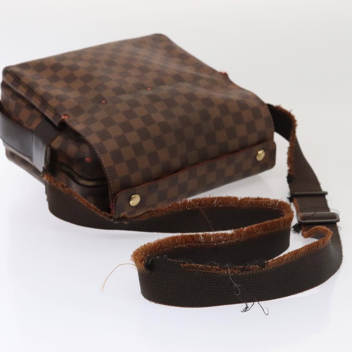 LOUIS VUITTON Damier Ebene Naviglio Shoulder Bag N45255 LV tb1118