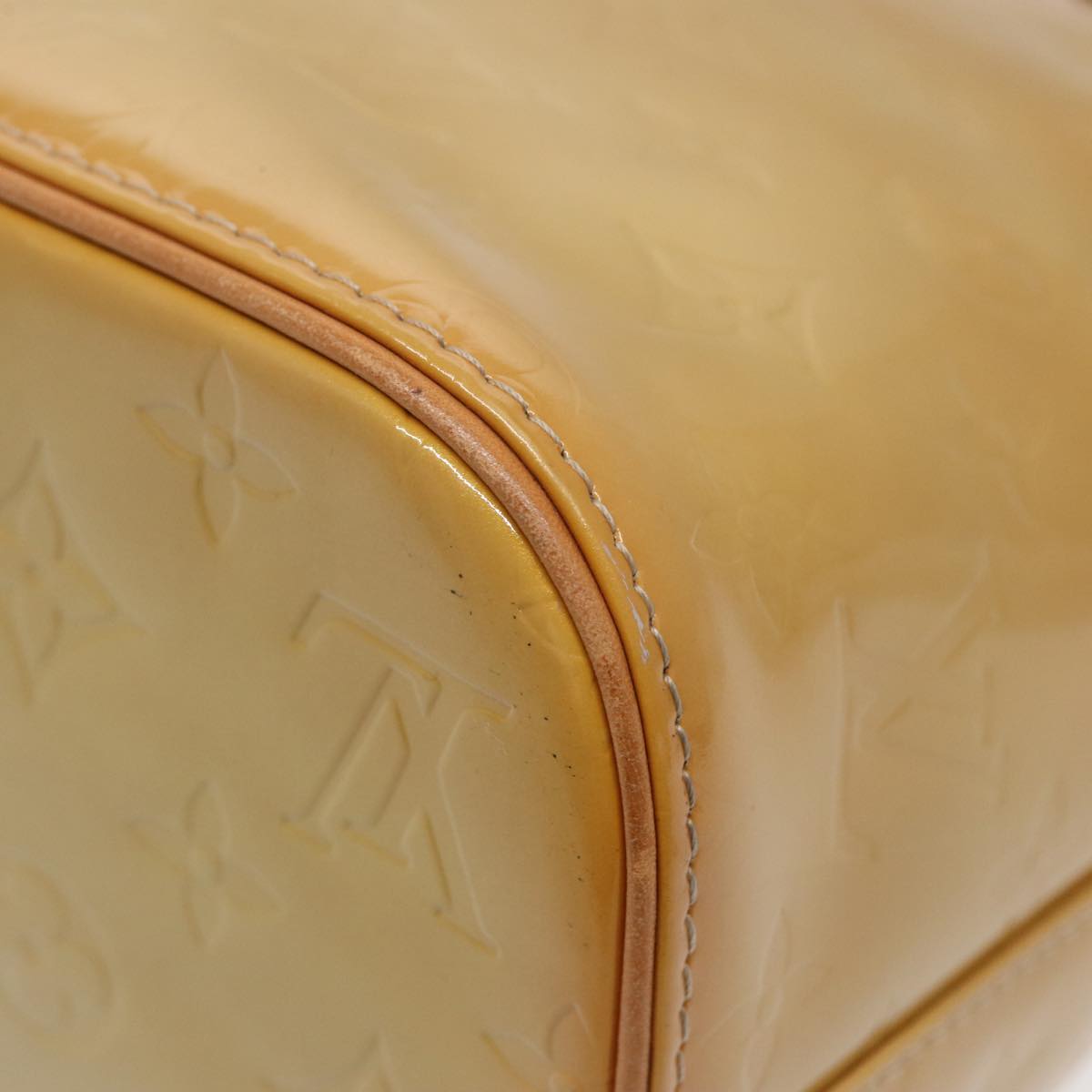 LOUIS VUITTON Monogram Vernis Houston Hand Bag Beige M91004 LV tb1136