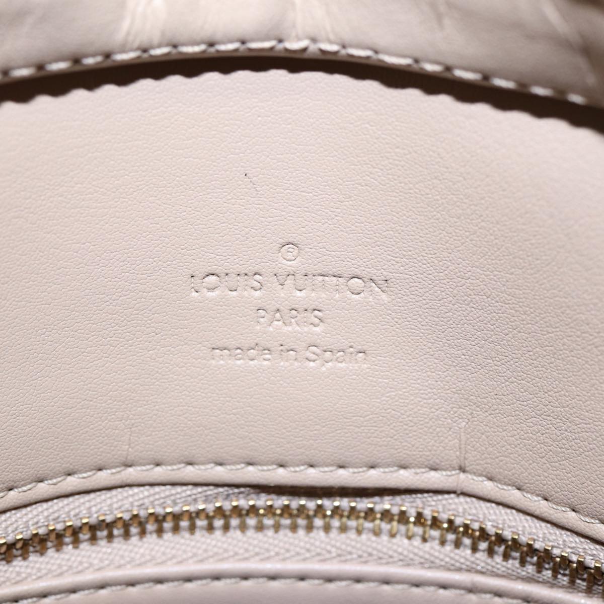 LOUIS VUITTON Monogram Vernis Houston Hand Bag Beige M91004 LV tb1136