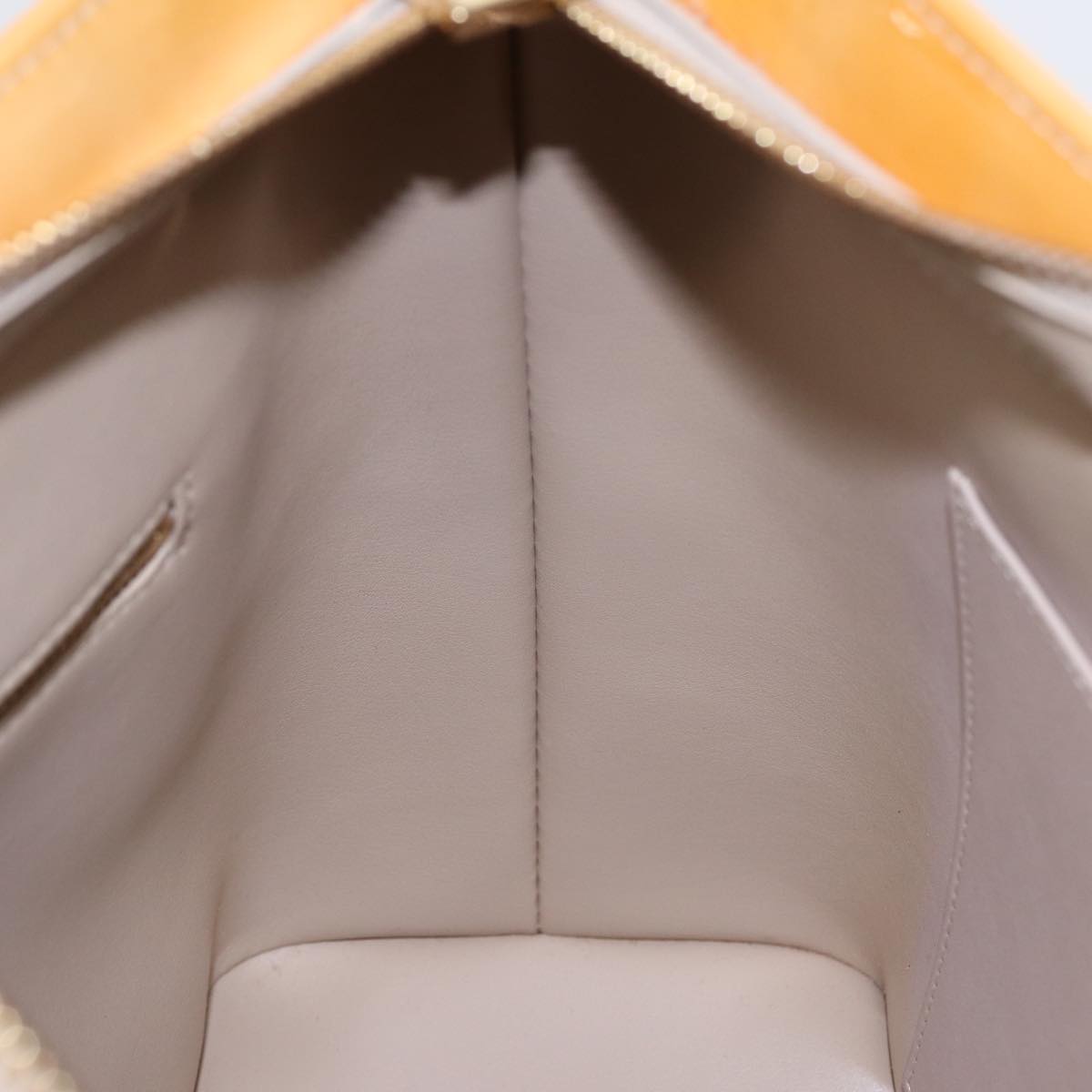 LOUIS VUITTON Monogram Vernis Houston Hand Bag Beige M91004 LV tb1136