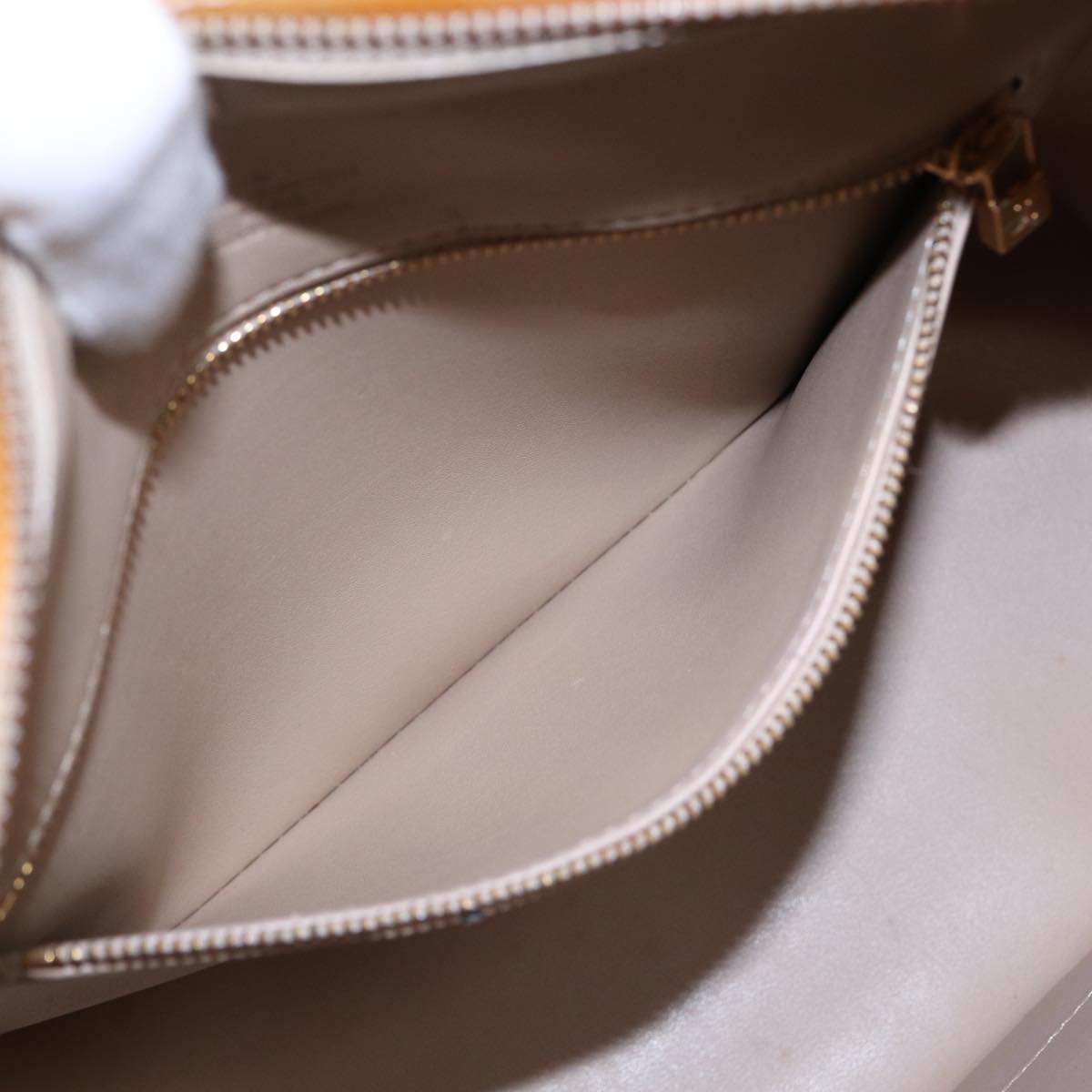 LOUIS VUITTON Monogram Vernis Houston Hand Bag Beige M91004 LV tb1136