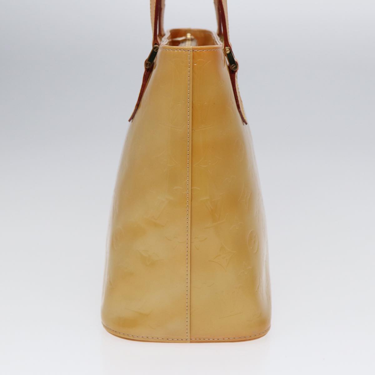 LOUIS VUITTON Monogram Vernis Houston Hand Bag Beige M91004 LV tb1136