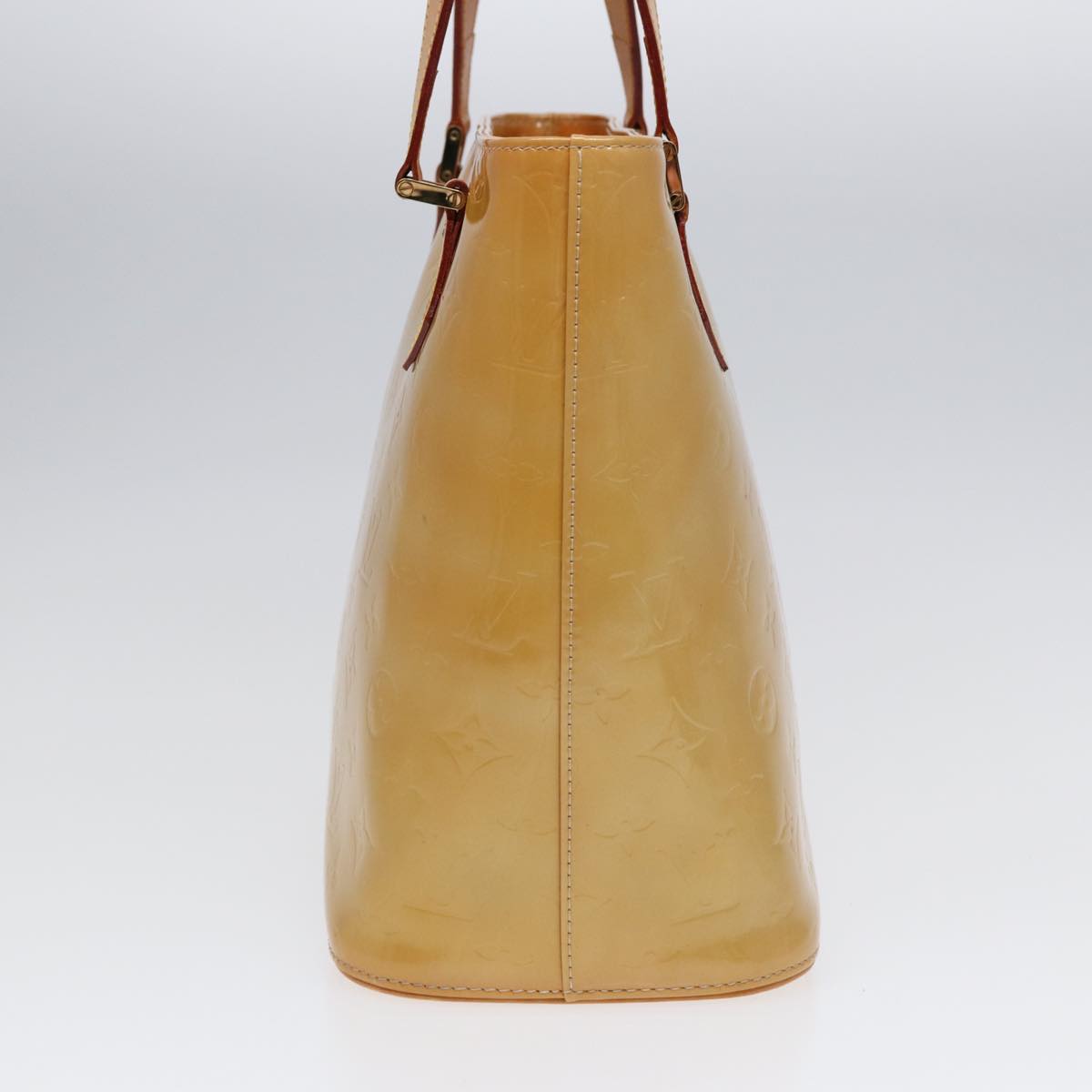 LOUIS VUITTON Monogram Vernis Houston Hand Bag Beige M91004 LV tb1136