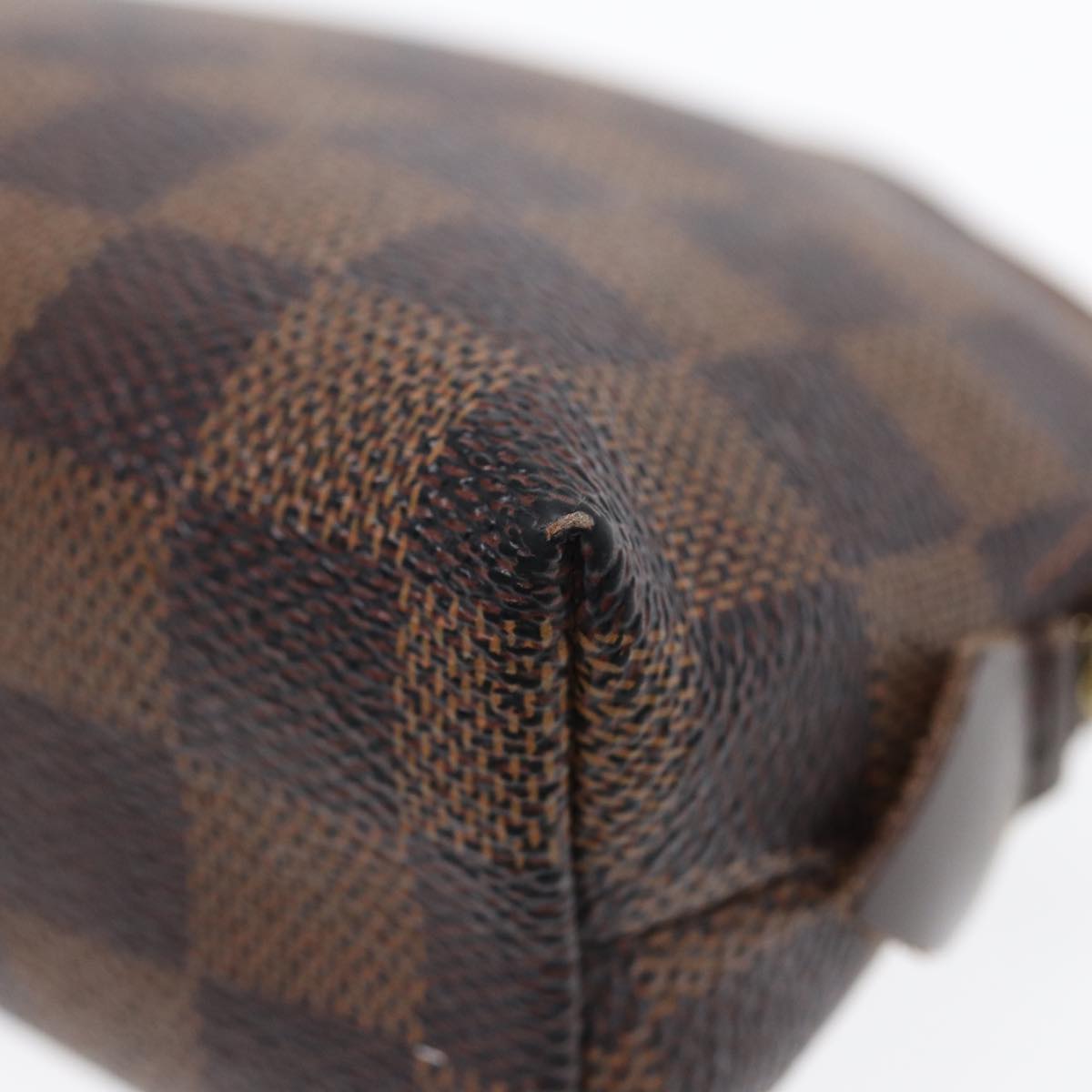 LOUIS VUITTON Damier Ebene Pochette Cosmetic PM Pouch N47516 LV tb1139