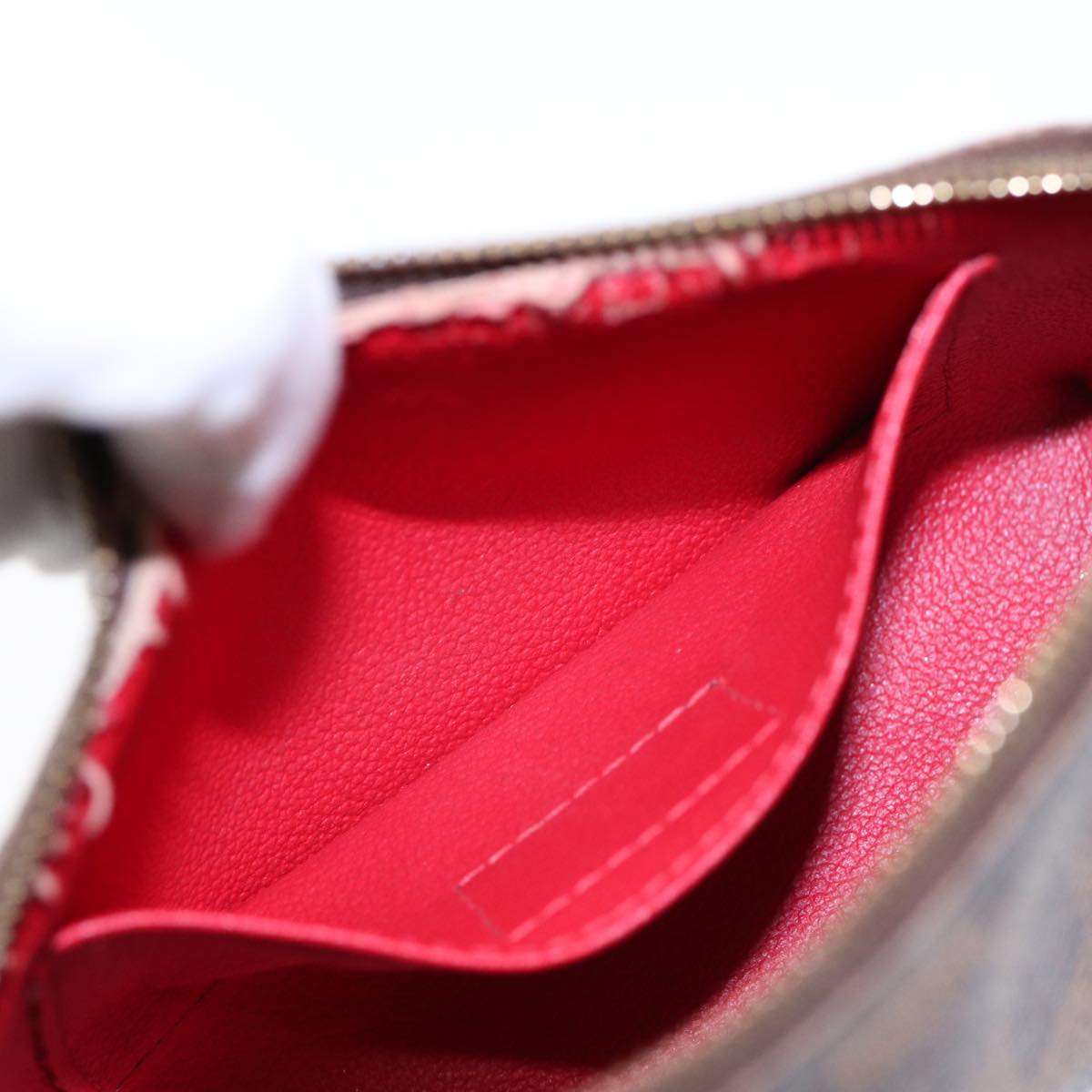 LOUIS VUITTON Damier Ebene Pochette Cosmetic PM Pouch N47516 LV tb1139