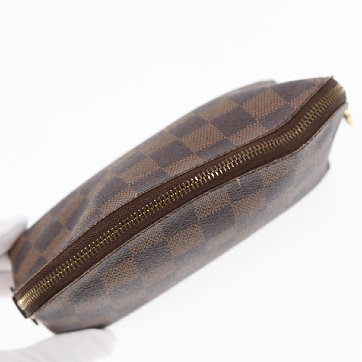 LOUIS VUITTON Damier Ebene Pochette Cosmetic PM Pouch N47516 LV tb1139