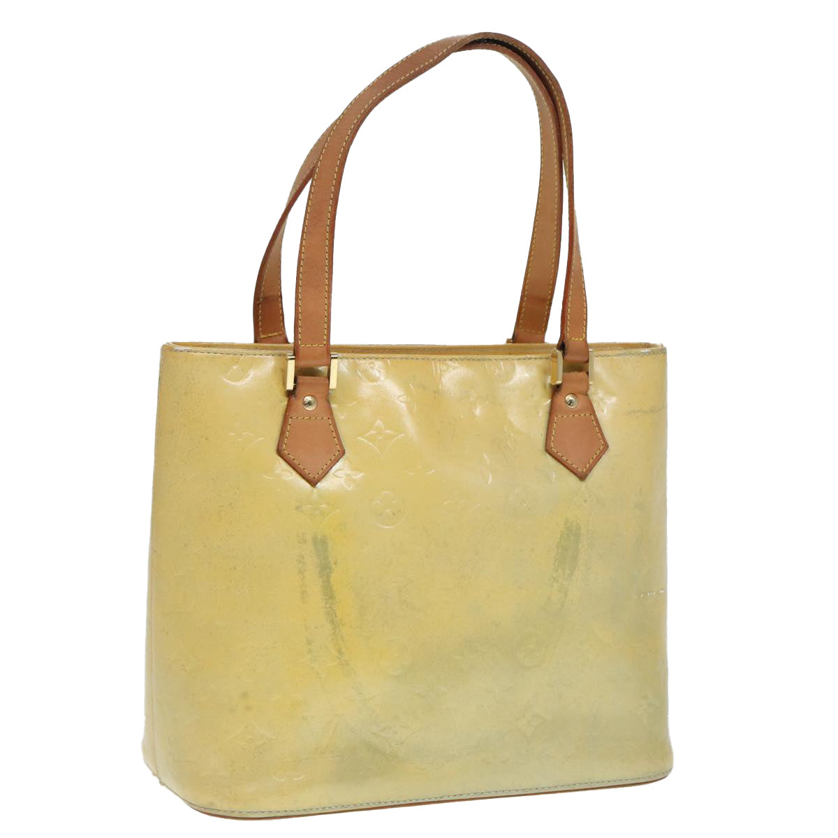 LOUIS VUITTON Monogram Vernis Houston Hand Bag Gris M91053 LV tb1146