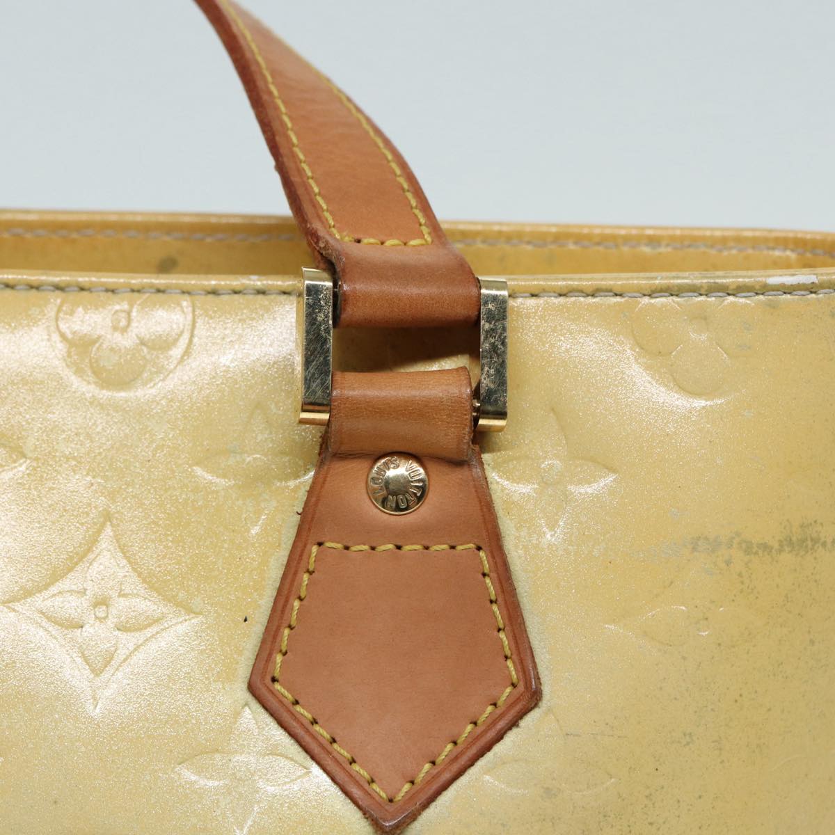 LOUIS VUITTON Monogram Vernis Houston Hand Bag Gris M91053 LV tb1146