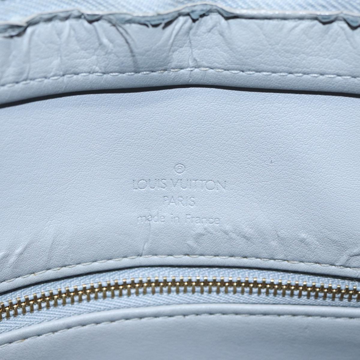 LOUIS VUITTON Monogram Vernis Houston Hand Bag Gris M91053 LV tb1146