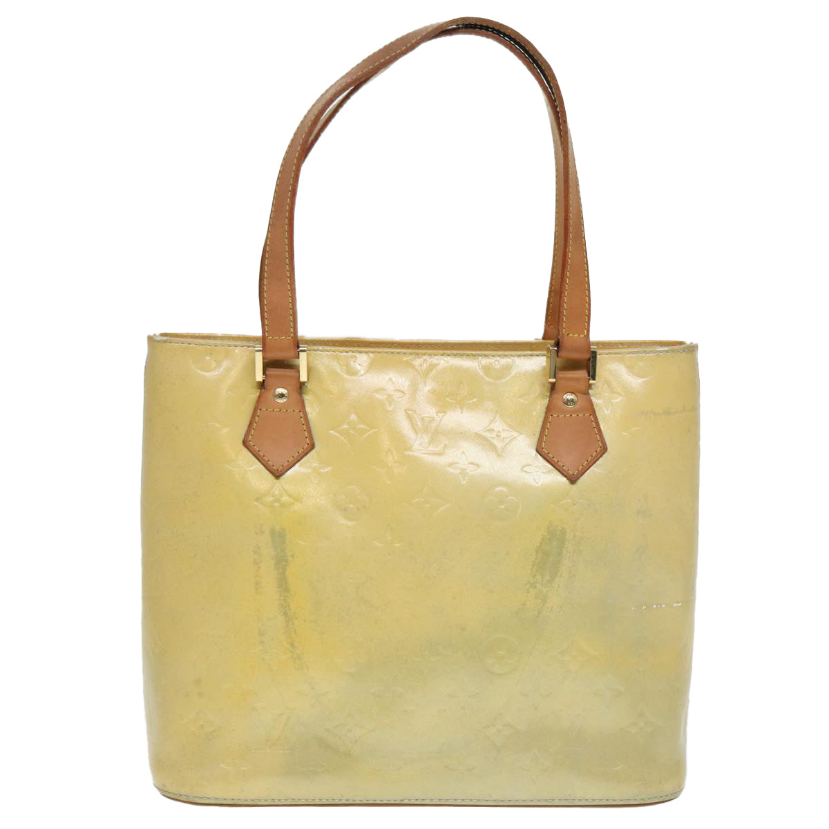 LOUIS VUITTON Monogram Vernis Houston Hand Bag Gris M91053 LV tb1146