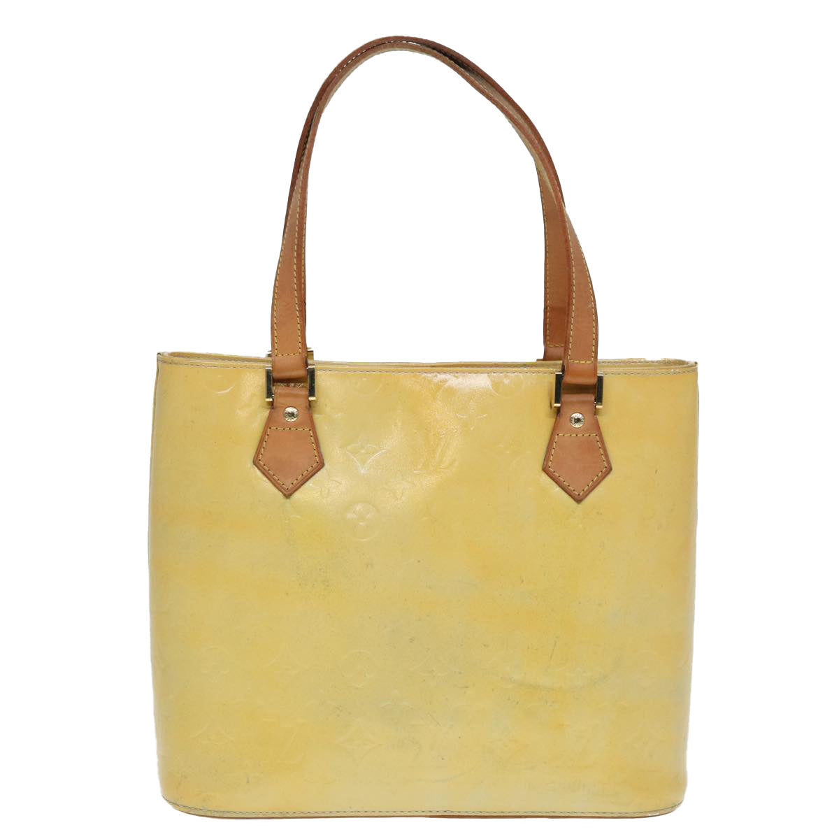 LOUIS VUITTON Monogram Vernis Houston Hand Bag Gris M91053 LV tb1146