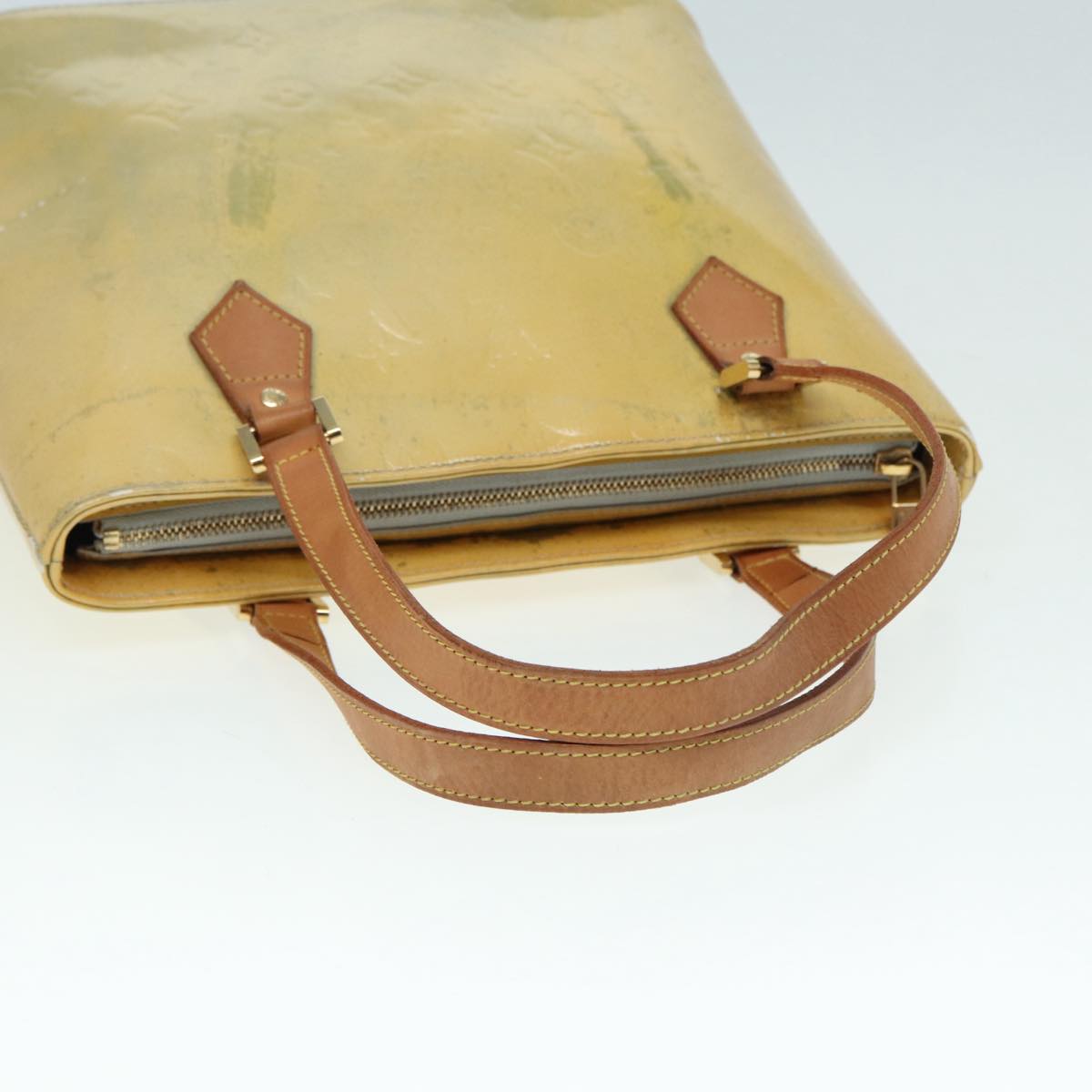 LOUIS VUITTON Monogram Vernis Houston Hand Bag Gris M91053 LV tb1146