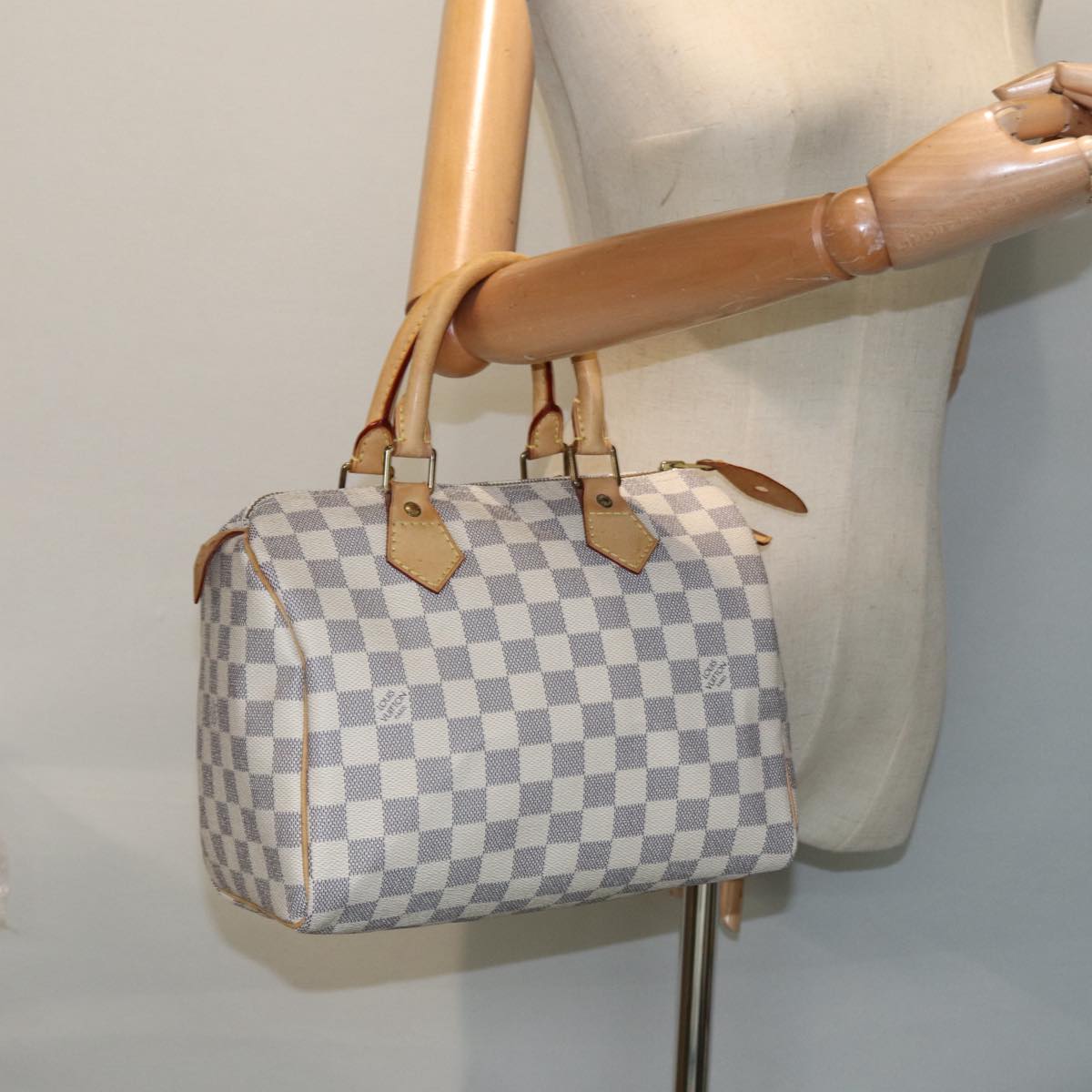 LOUIS VUITTON Damier Azur Speedy 25 Hand Bag N41534 LV tb1153