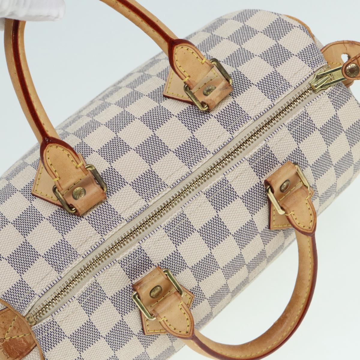 LOUIS VUITTON Damier Azur Speedy 25 Hand Bag N41534 LV tb1153