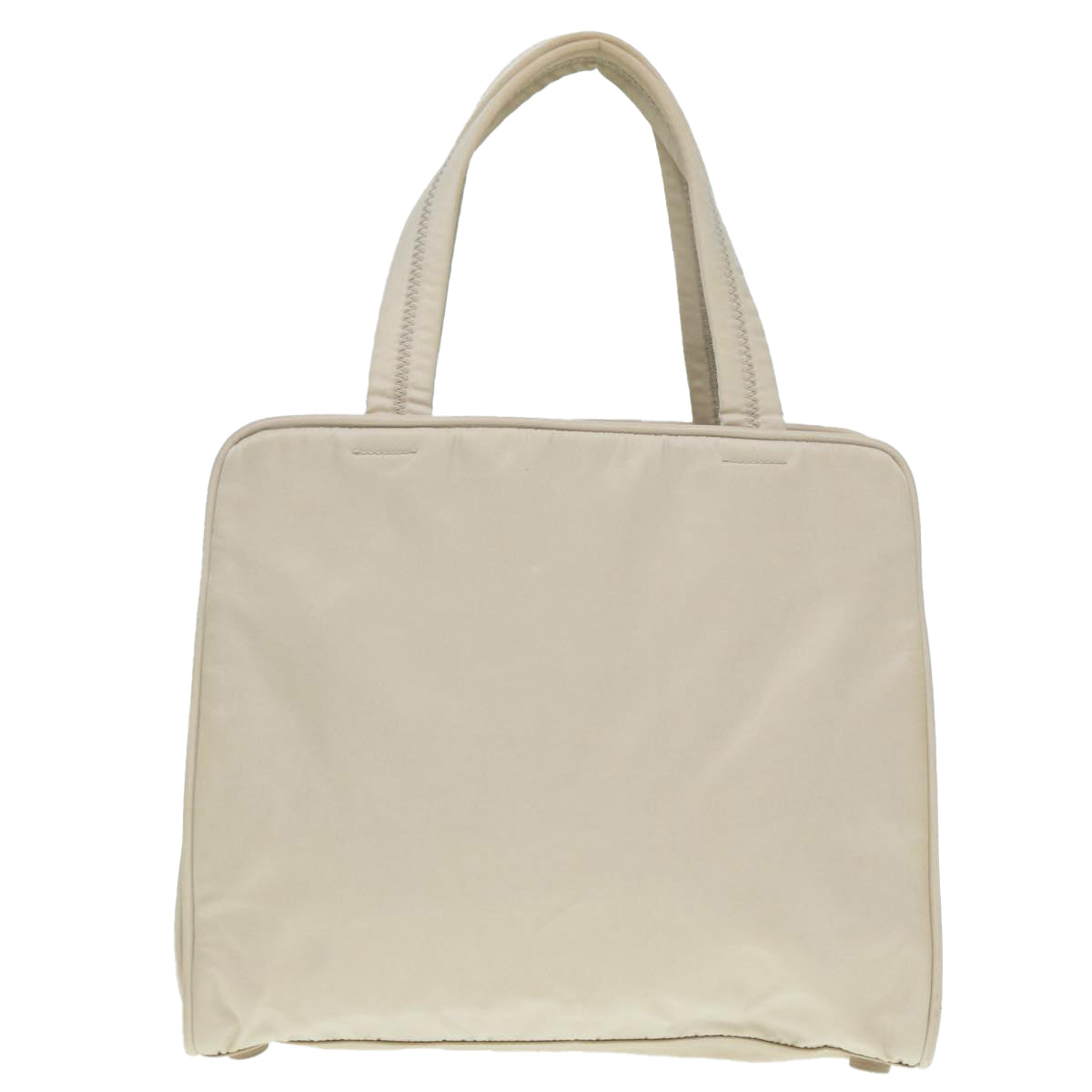 Luxury Prada Hand Bag Nylon Beige Silver  tb1164