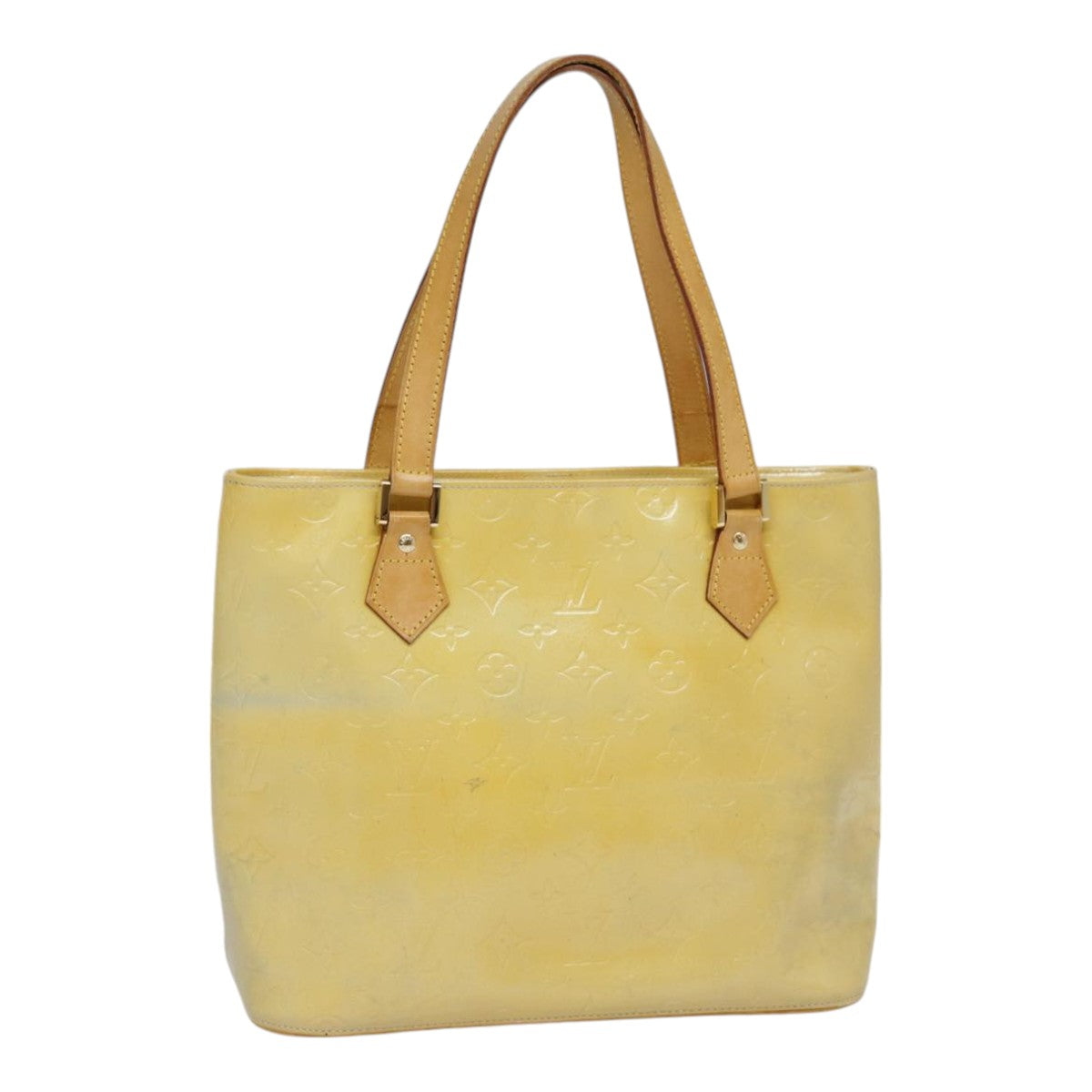 LOUIS VUITTON Monogram Vernis Houston Hand Bag Gris M91053 LV tb1165