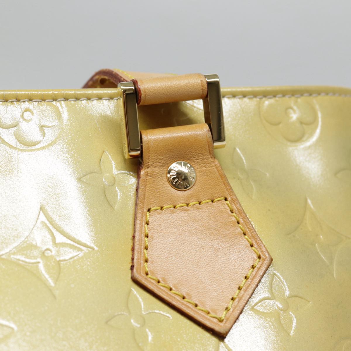 LOUIS VUITTON Monogram Vernis Houston Hand Bag Gris M91053 LV tb1165