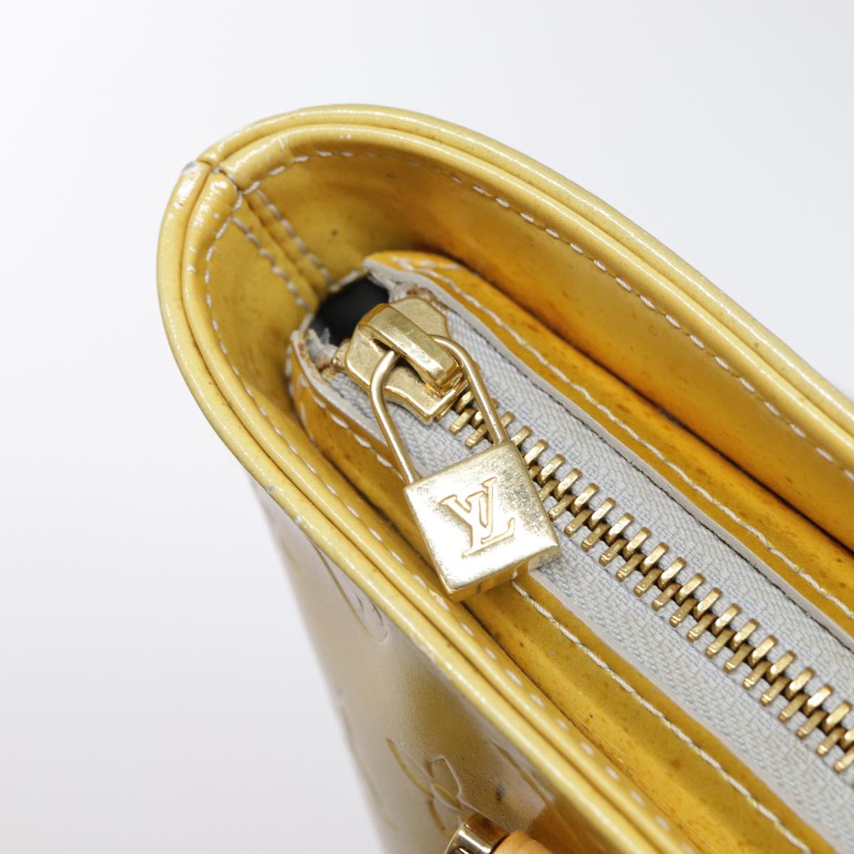 LOUIS VUITTON Monogram Vernis Houston Hand Bag Gris M91053 LV tb1165