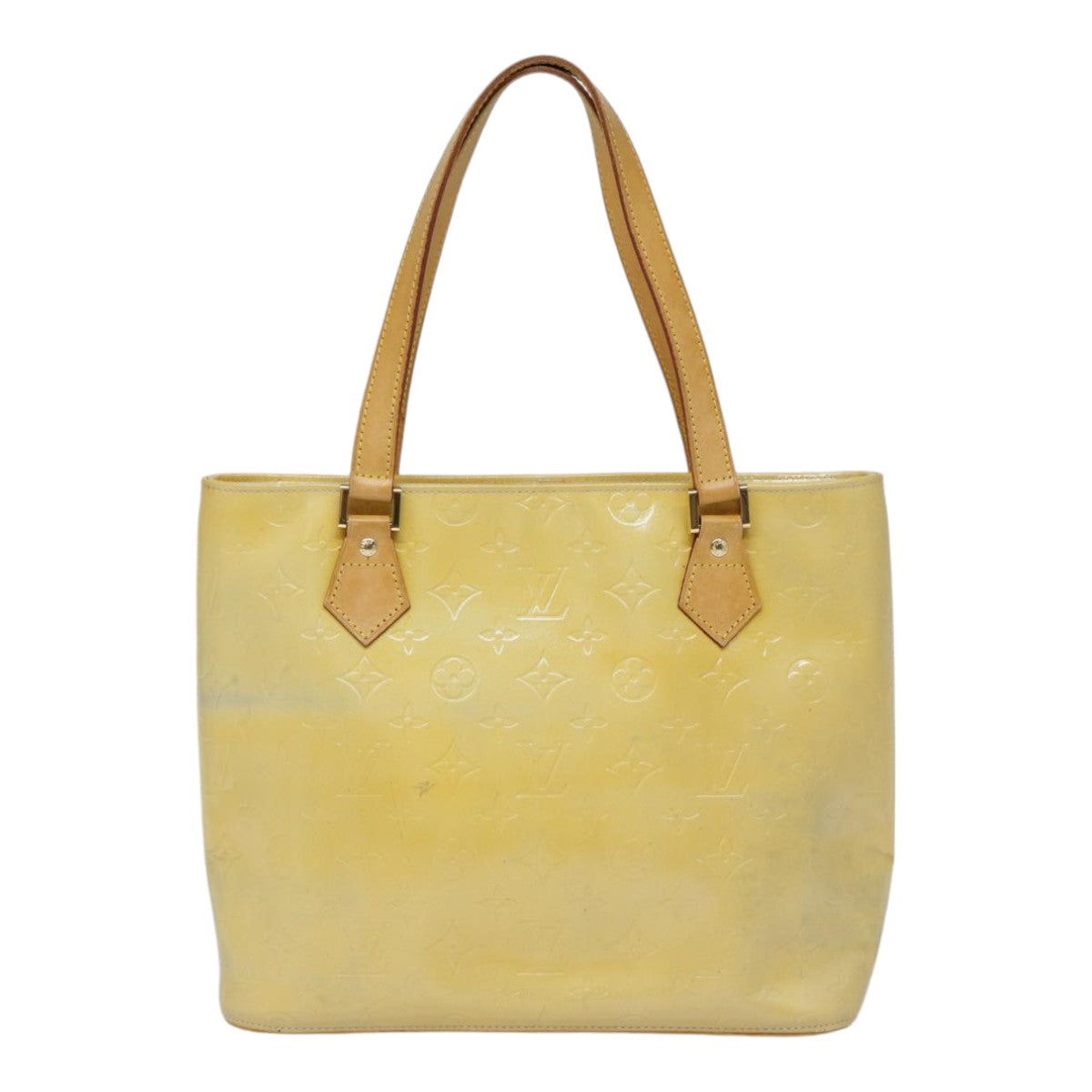 LOUIS VUITTON Monogram Vernis Houston Hand Bag Gris M91053 LV tb1165