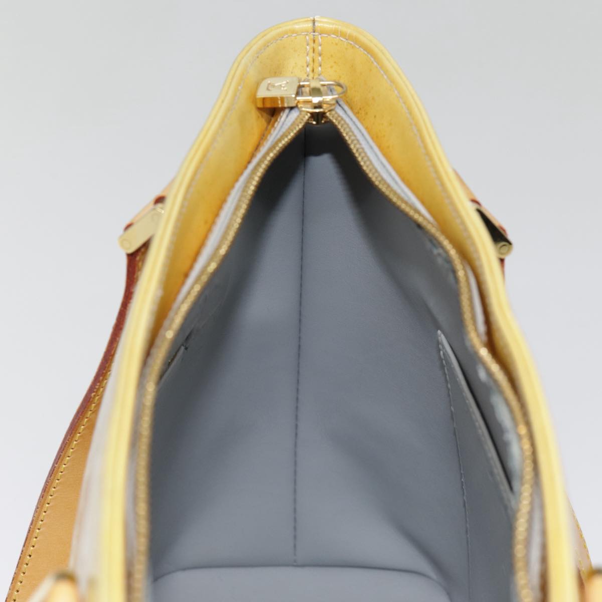 LOUIS VUITTON Monogram Vernis Houston Hand Bag Gris M91053 LV tb1165
