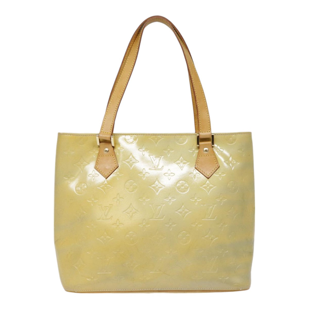 LOUIS VUITTON Monogram Vernis Houston Hand Bag Gris M91053 LV tb1165