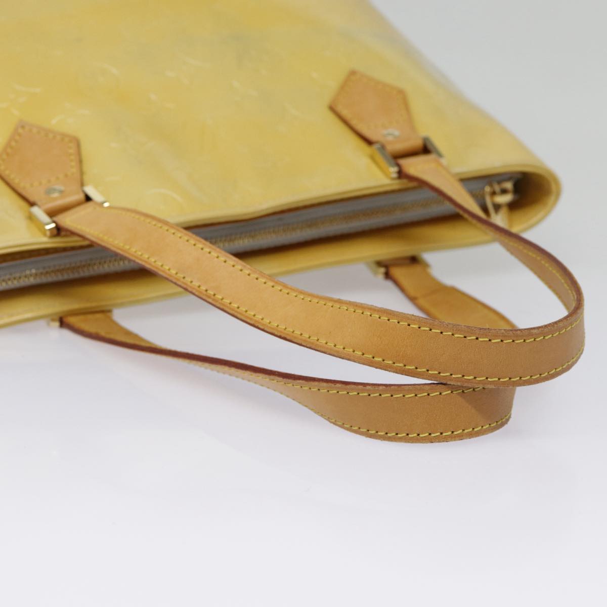 LOUIS VUITTON Monogram Vernis Houston Hand Bag Gris M91053 LV tb1165