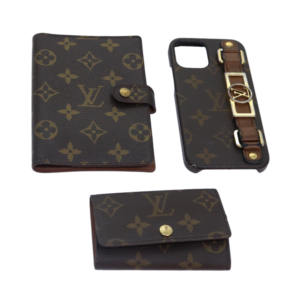 LOUIS VUITTON Monogram Key Case Day Planner Cover 3Set LV tb1166