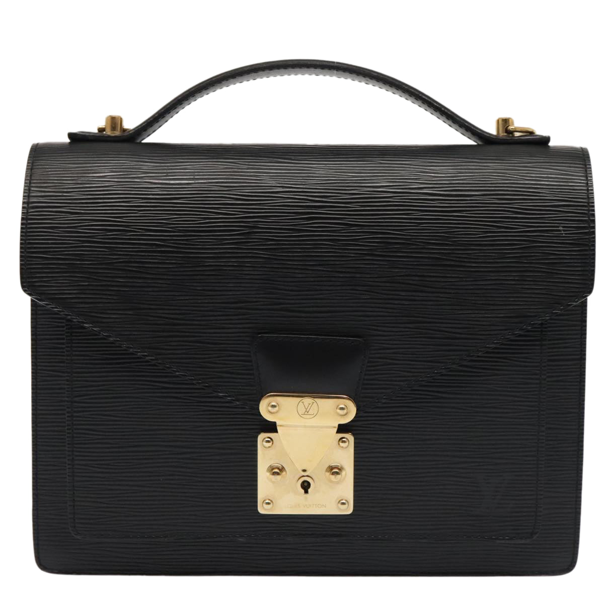 LOUIS VUITTON Epi Monceau 28 Hand Bag Black M52122 LV tb1181