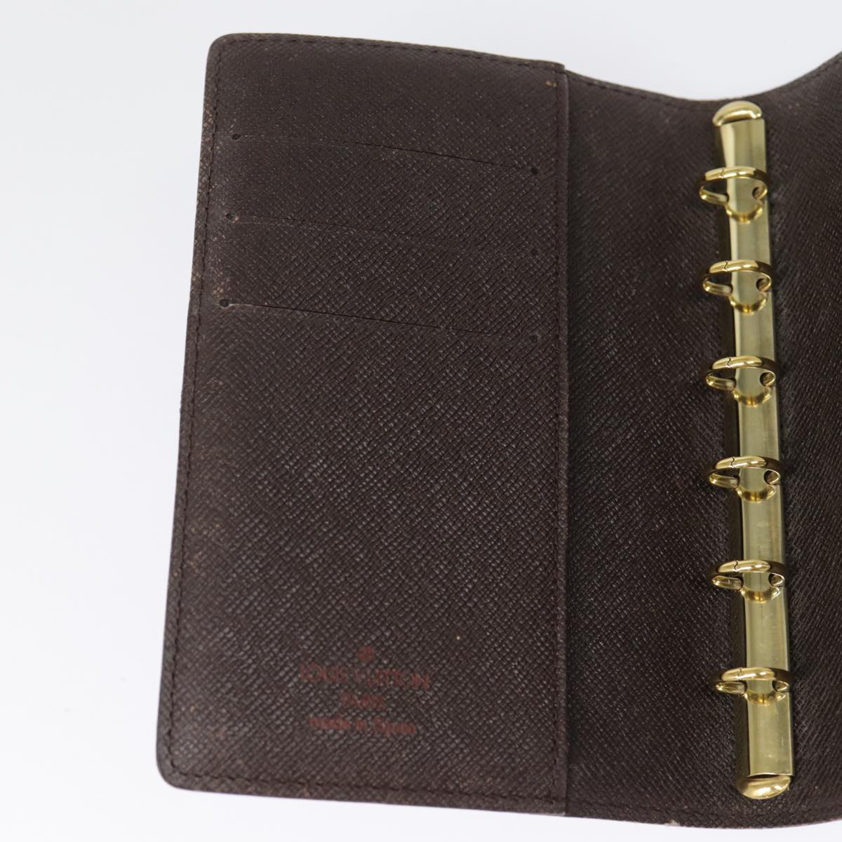LOUIS VUITTON Damier Ebene Agenda PM Day Planner Cover R20700 LV tb1183