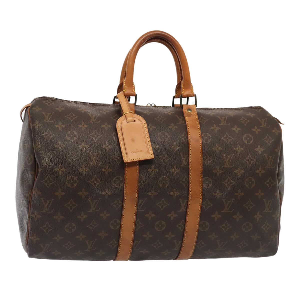 LOUIS VUITTON Monogram Keepall 45 Boston Bag M41428 LV tb1186