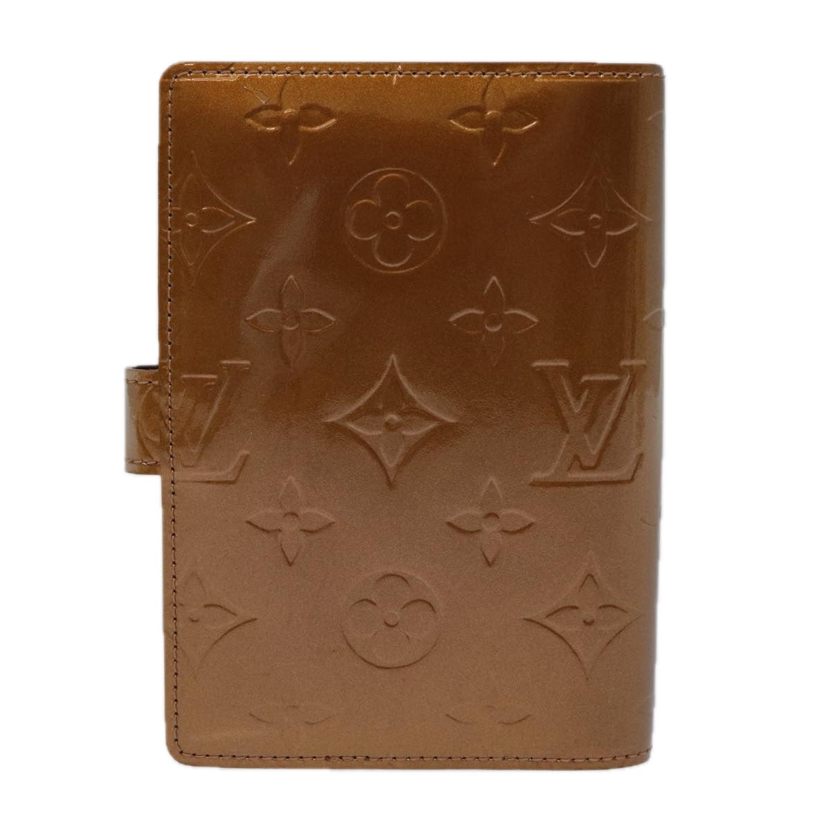 LOUIS VUITTON Vernis Agenda PM Day Planner Cover Bronze R21004 LV tb1191