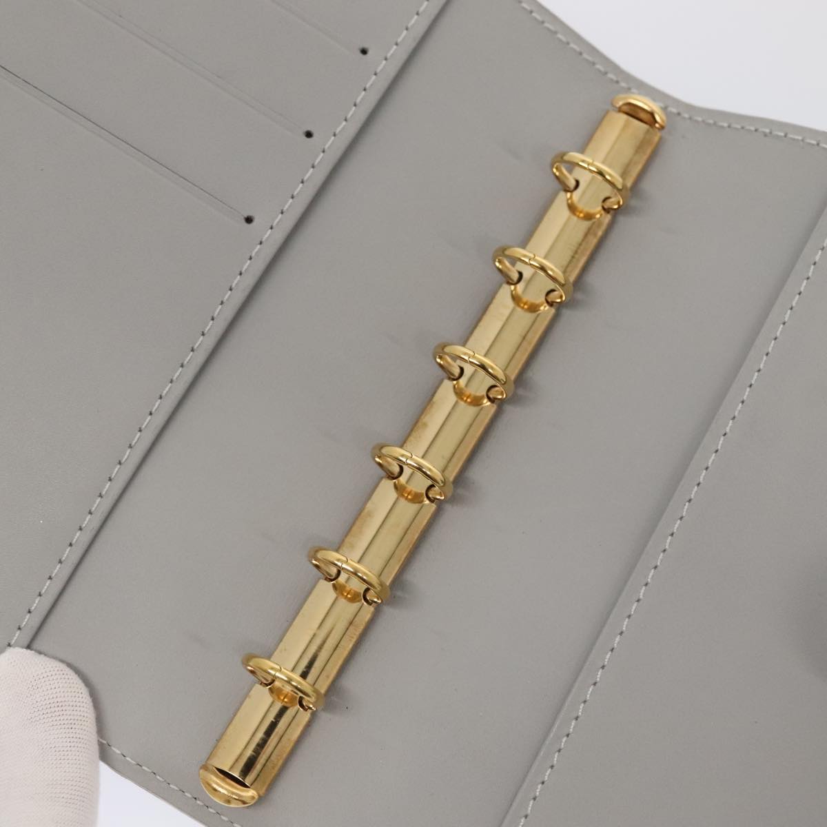LOUIS VUITTON Vernis Agenda PM Day Planner Cover Gris R21001 LV tb1193