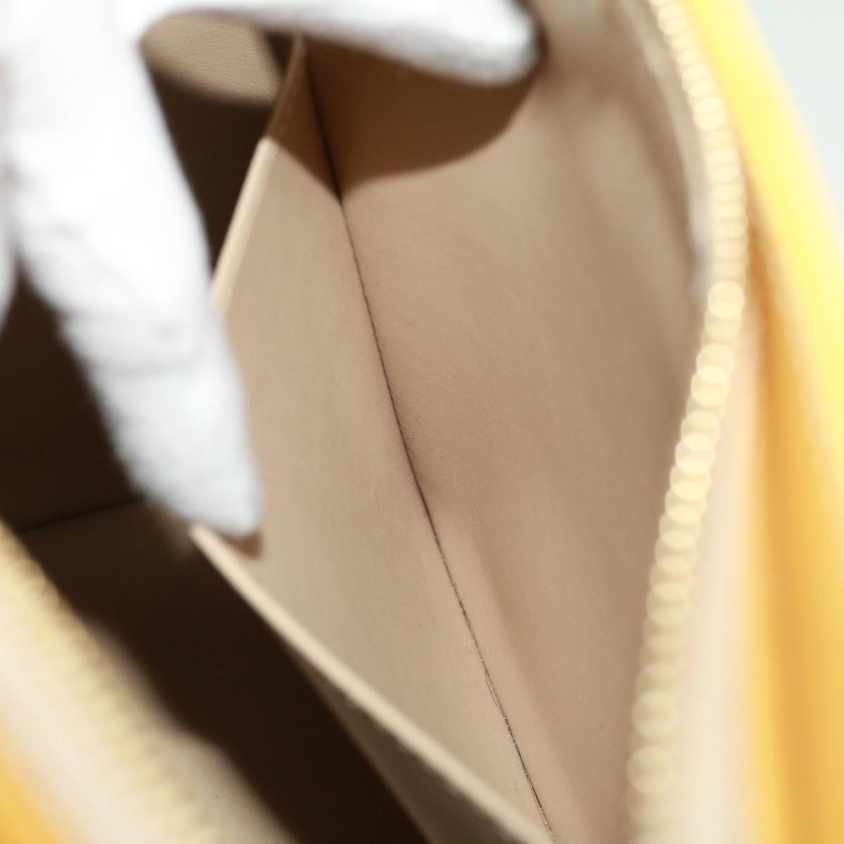 LOUIS VUITTON Monogram Vernis Houston Hand Bag Beige M91004 LV tb256