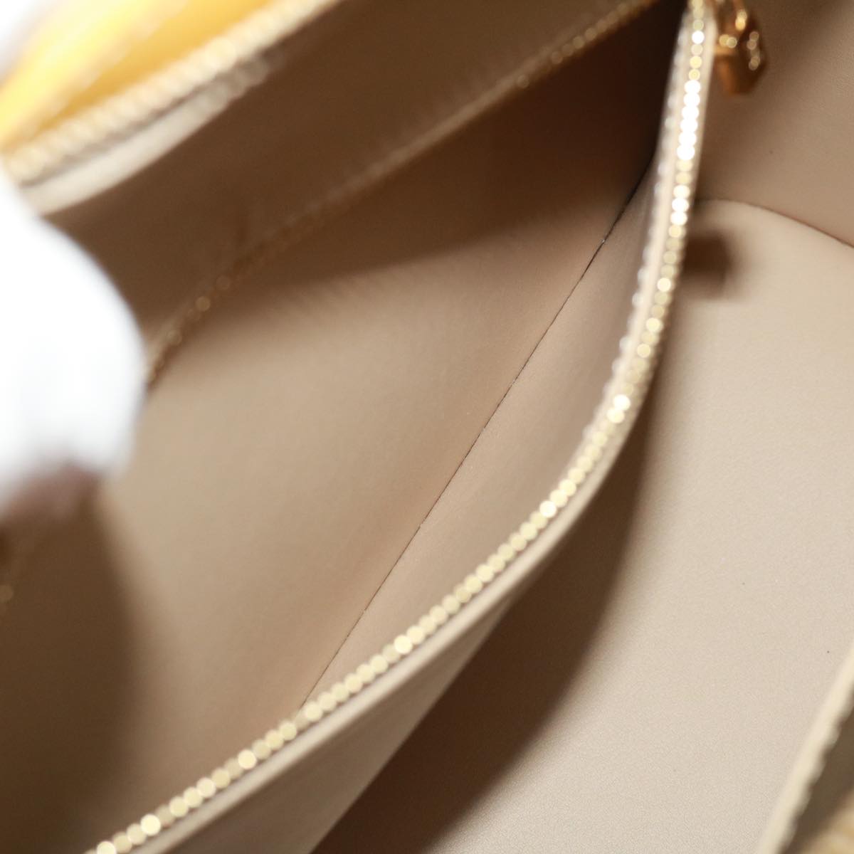 LOUIS VUITTON Monogram Vernis Houston Hand Bag Beige M91004 LV tb256