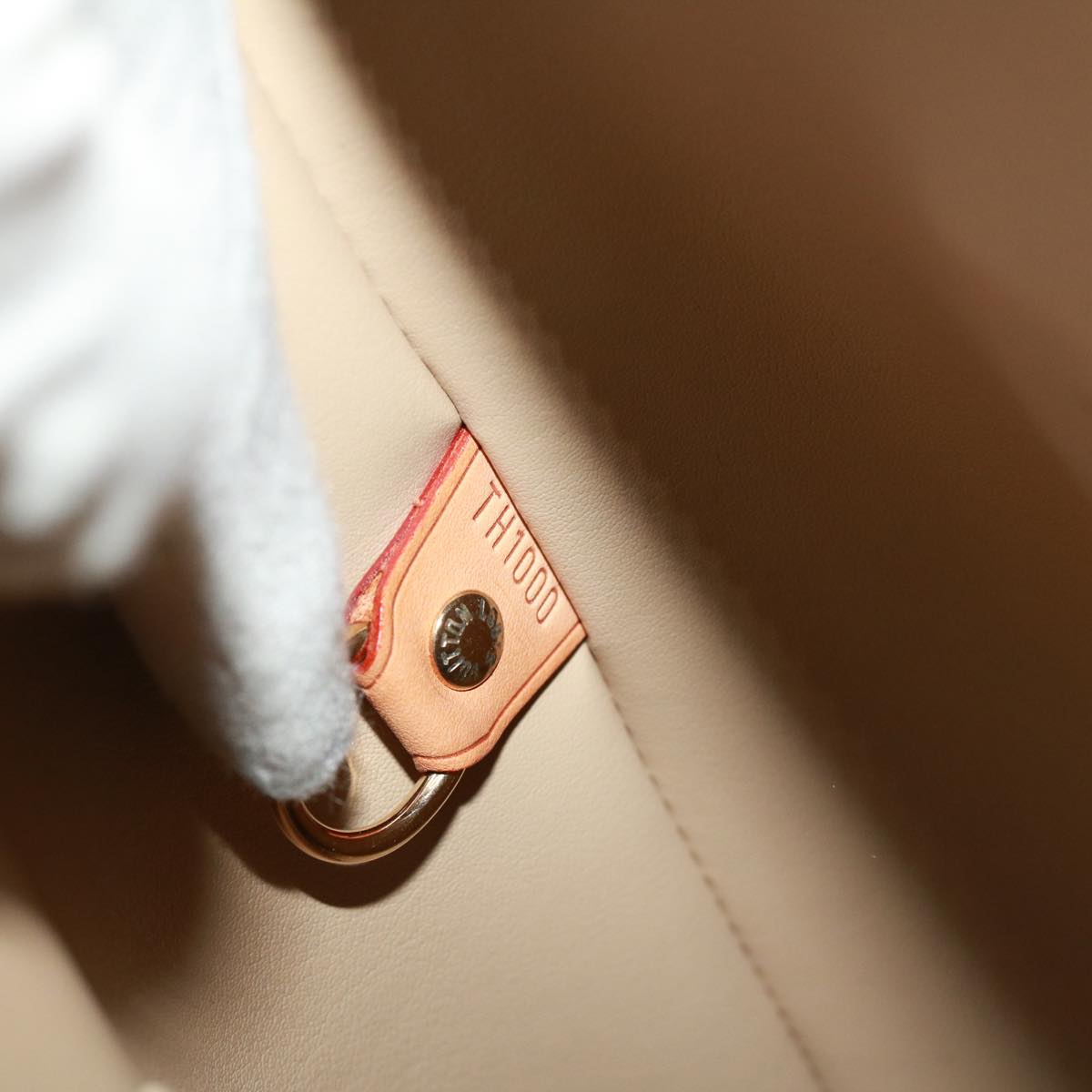 LOUIS VUITTON Monogram Vernis Houston Hand Bag Beige M91004 LV tb256