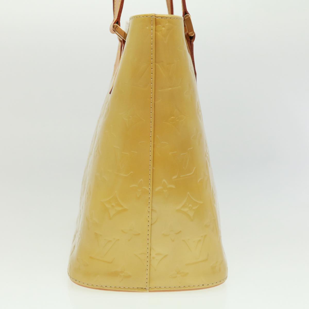 LOUIS VUITTON Monogram Vernis Houston Hand Bag Beige M91004 LV tb256