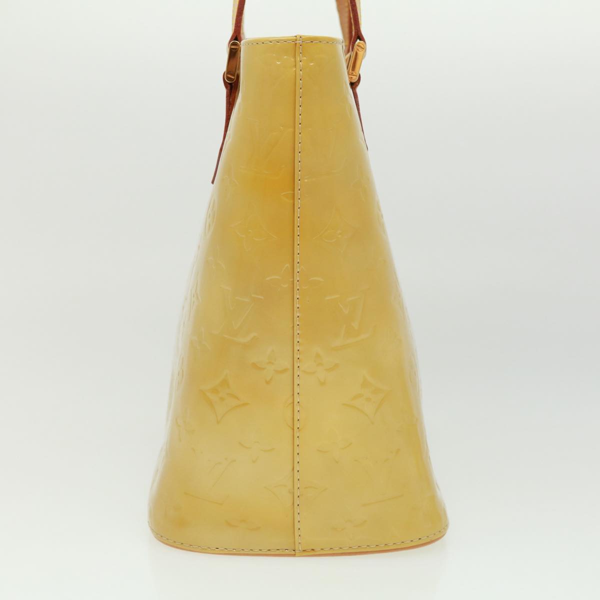 LOUIS VUITTON Monogram Vernis Houston Hand Bag Beige M91004 LV tb256