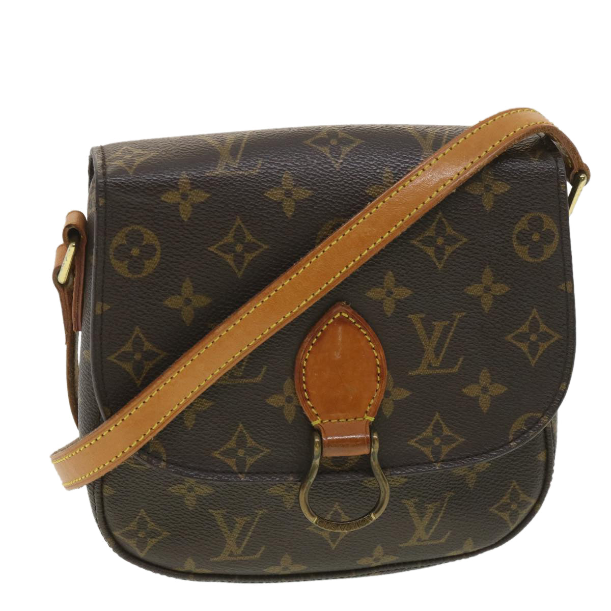 LOUIS VUITTON Monogram Saint Cloud MM Shoulder Bag M51243 LV tb544