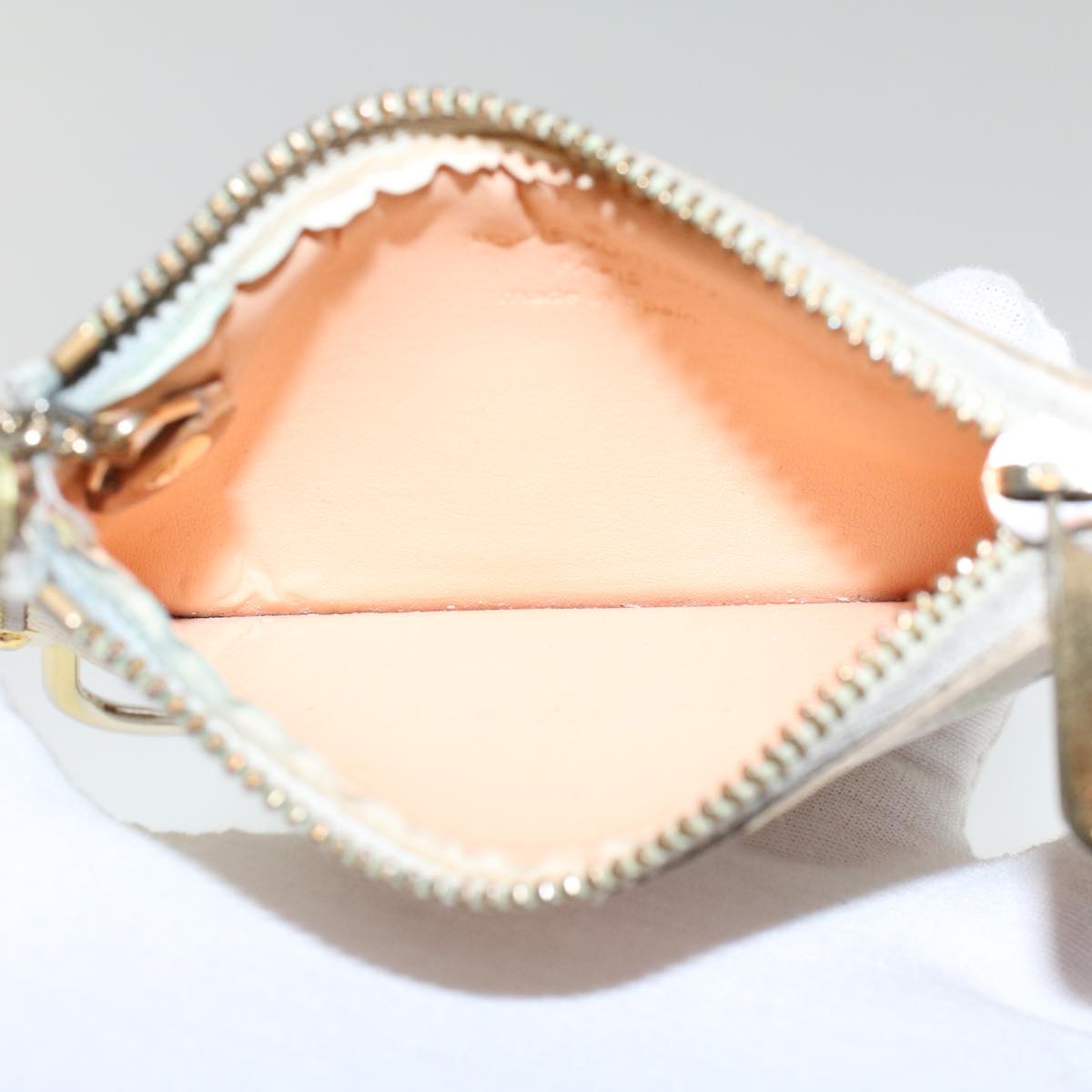 LOUIS VUITTON Monogram Multicolor Pochette Cles Purse White M92655 LV tb698