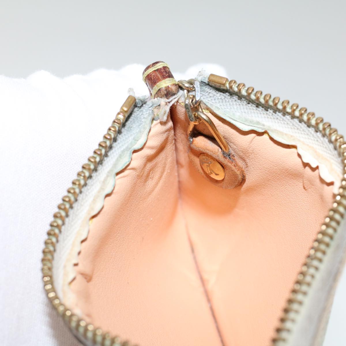 LOUIS VUITTON Monogram Multicolor Pochette Cles Purse White M92655 LV tb698