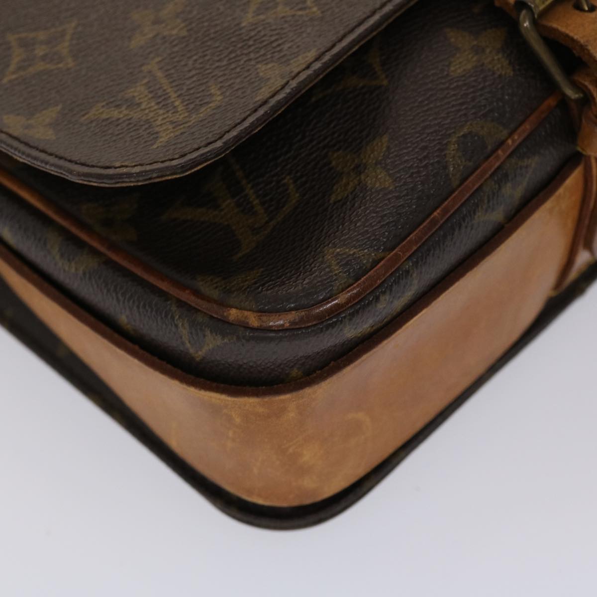 LOUIS VUITTON Monogram Cartouchiere MM Shoulder Bag M51253 LV tb723