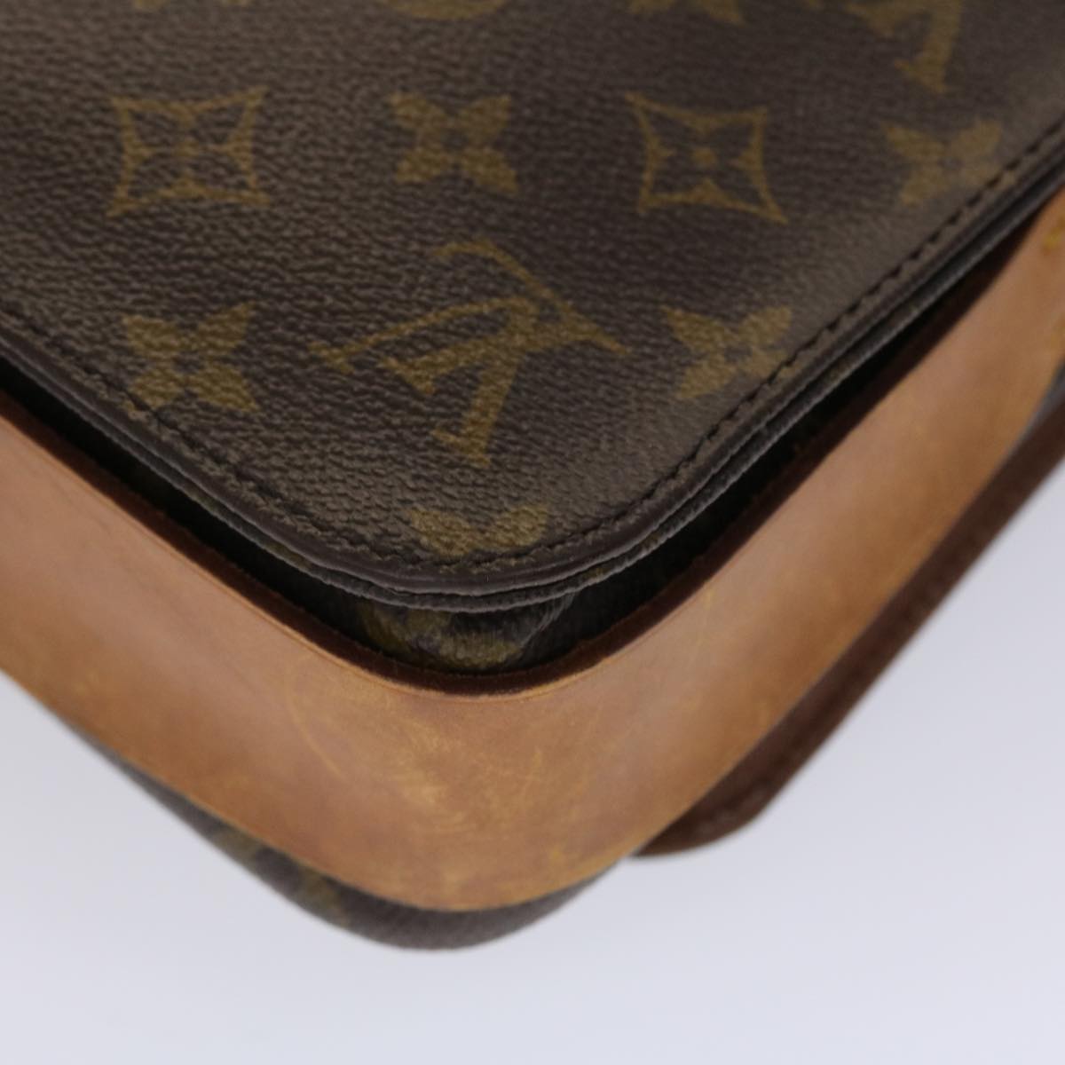 LOUIS VUITTON Monogram Cartouchiere MM Shoulder Bag M51253 LV tb723