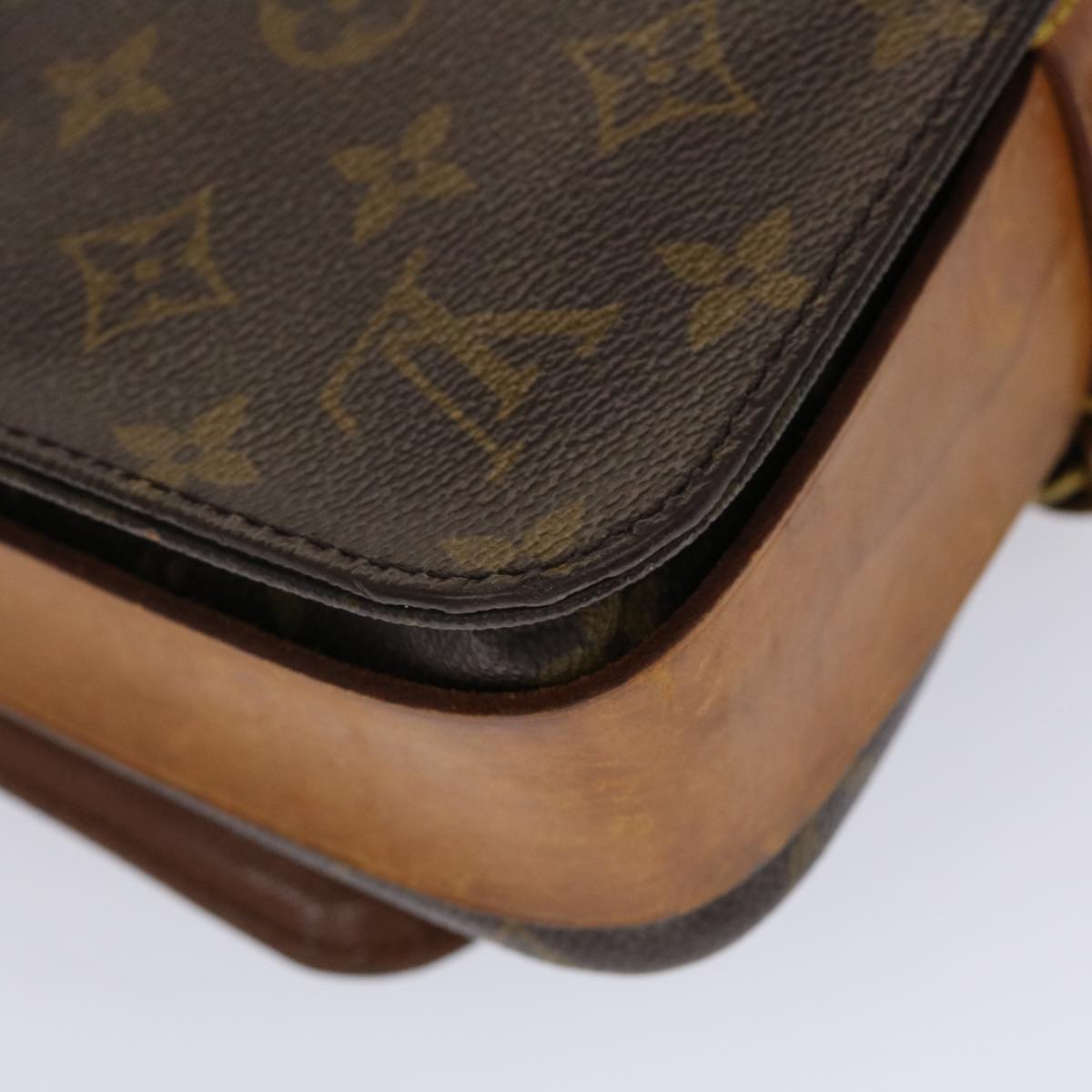 LOUIS VUITTON Monogram Cartouchiere MM Shoulder Bag M51253 LV tb723