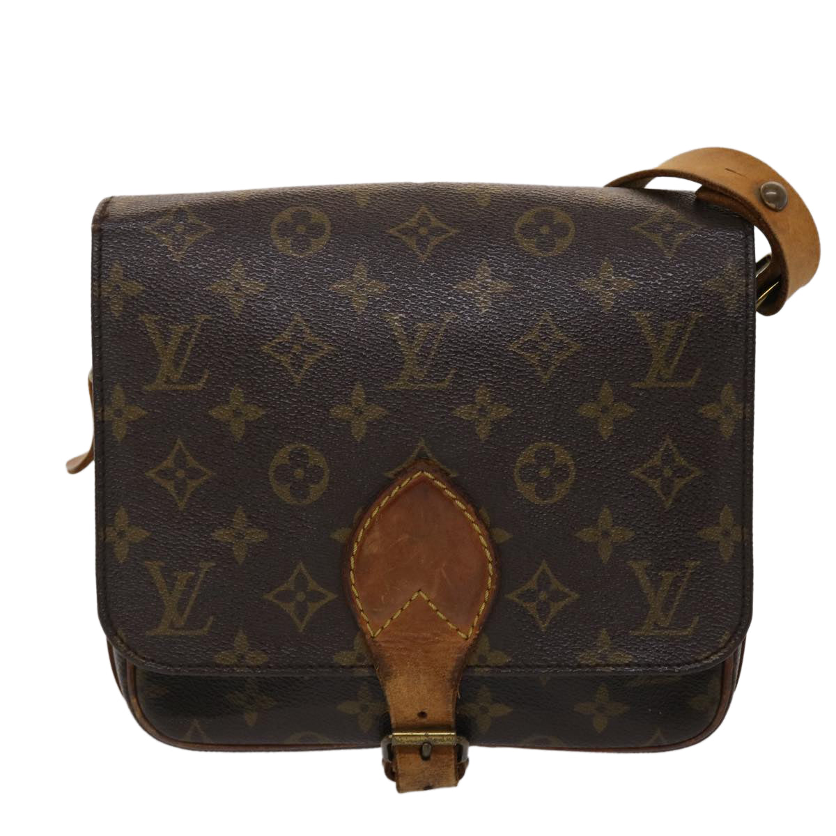 LOUIS VUITTON Monogram Cartouchiere MM Shoulder Bag M51253 LV tb723