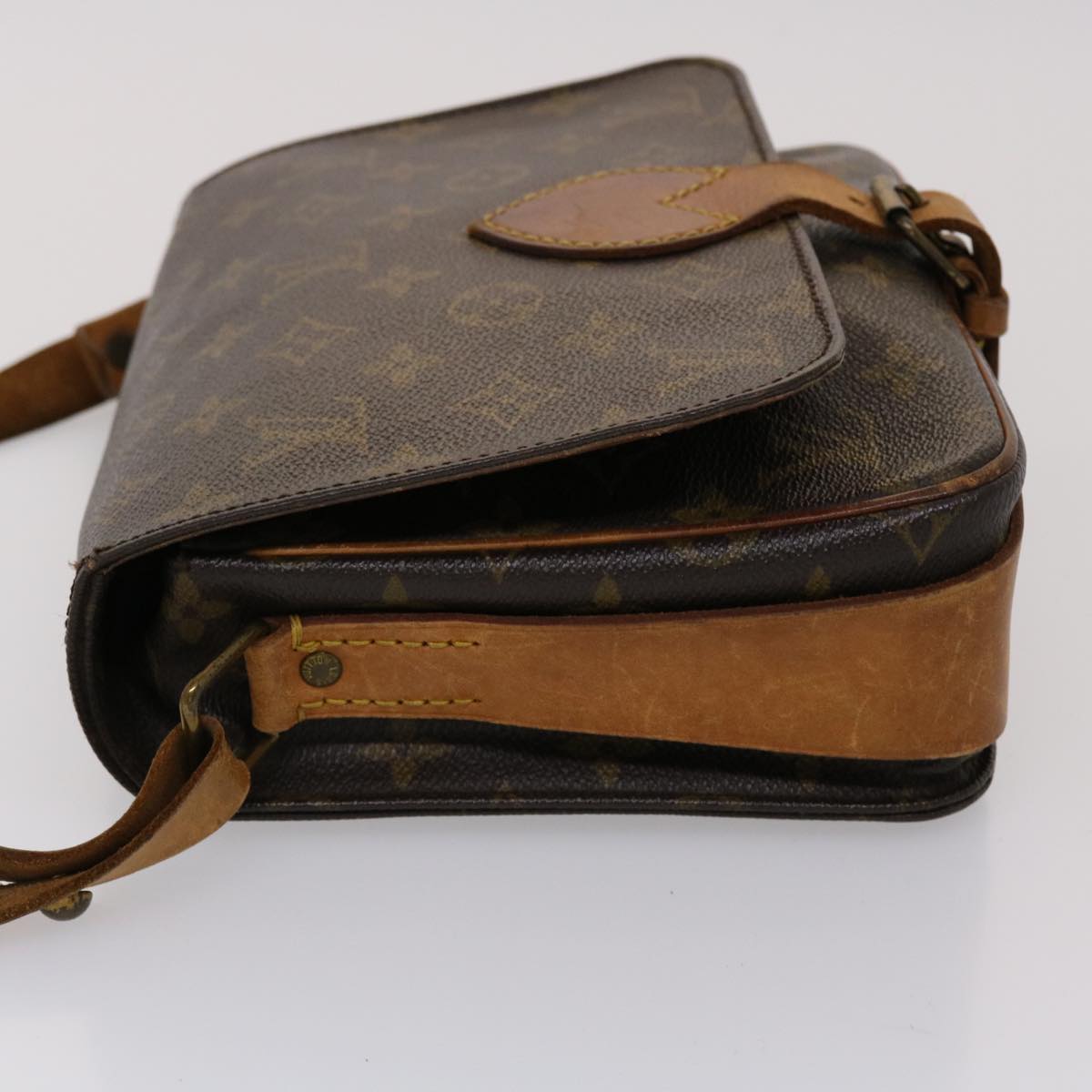 LOUIS VUITTON Monogram Cartouchiere MM Shoulder Bag M51253 LV tb723